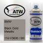 Preview: BMW, Black Gold Metallic, 114-V3630 / 6H: 400ml Sprühdose, von ATW Autoteile West.